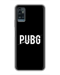 Чохол для ZTE Blade A71 з картинкою «PUBG — білий логотип»