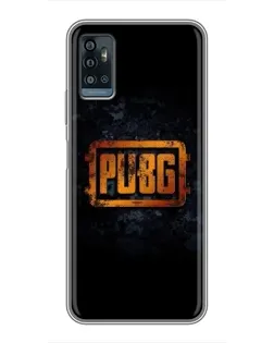 Чохол для ZTE Blade A71 з картинкою «PUBG — золотий логотип»