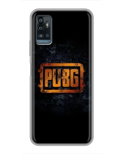 Чохол для ZTE Blade A71 з картинкою «PUBG — золотий логотип»