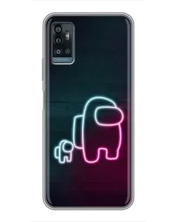 Чехол для ZTE Blade A71 с картинкой «Among Us неон-арт» Чехол для ZTE Blade A71 с картинкой «Among Us неон-арт»