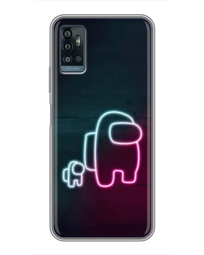 Чехол для ZTE Blade A71 с картинкой «Among Us неон-арт» Чехол для ZTE Blade A71 с картинкой «Among Us неон-арт»