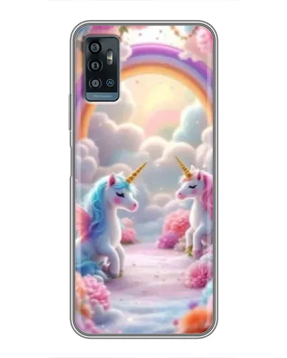 Чехол для ZTE Blade A71 с картинкой «Радуга и единороги» Чехол для ZTE Blade A71 с картинкой «Радуга и единороги»