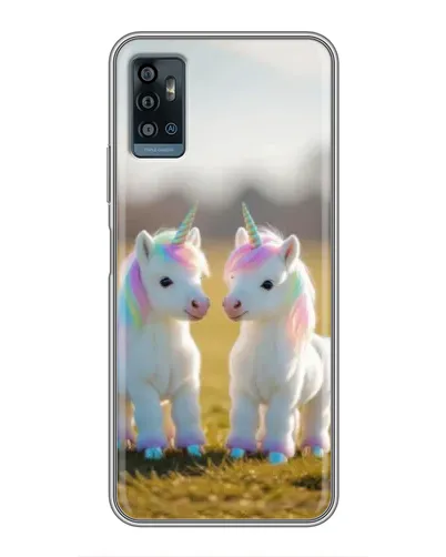 Чехол для ZTE Blade A71 с картинкой «Пара единорогов» Чехол для ZTE Blade A71 с картинкой «Пара единорогов»