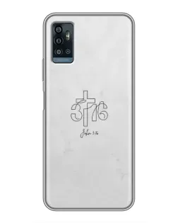Чохол для ZTE Blade A71 з картинкою «Івана 3:16 Хрест»