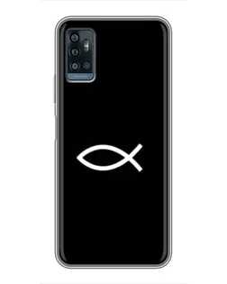 Чехол для ZTE Blade A71 с картинкой «Символ рыбы Jesus»