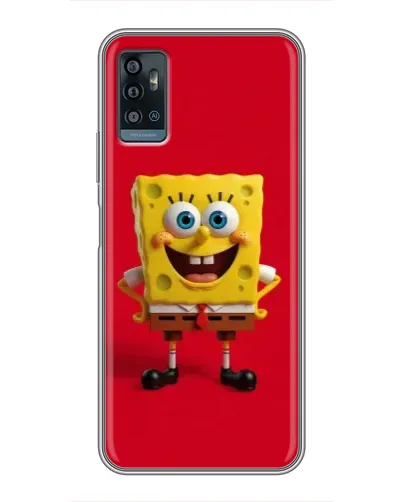 Чохол для ZTE Blade A71 з картинкою «Спанч Боб на червоному» Чохол для ZTE Blade A71 з картинкою «Спанч Боб на червоному»