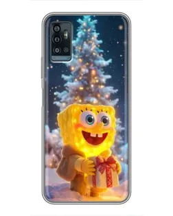 Чехол для ZTE Blade A71 с картинкой «Рождественский Спанч Боб» Чехол для ZTE Blade A71 с картинкой «Рождественский Спанч Боб»