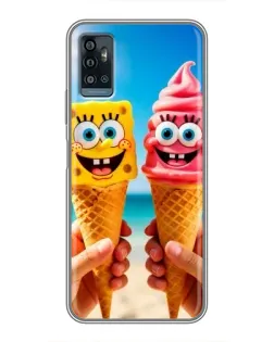 Чехол для ZTE Blade A71 с картинкой «Спанч Боб мороженое» Чехол для ZTE Blade A71 с картинкой «Спанч Боб мороженое»