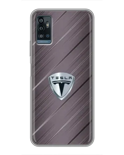 Чехол для ZTE Blade A71 с картинкой «Металлическая текстура Tesla» Чехол для ZTE Blade A71 с картинкой «Металлическая текстура Tesla»