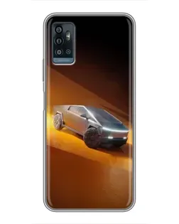 Чехол для ZTE Blade A71 с картинкой «Cybertruck в пустыне»