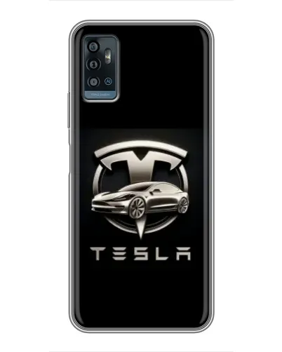 Чехол для ZTE Blade A71 с картинкой «Tesla — серебристое авто» Чехол для ZTE Blade A71 с картинкой «Tesla — серебристое авто»