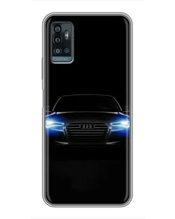 Чохол для ZTE Blade A71 з картинкою «Audi в неоні»