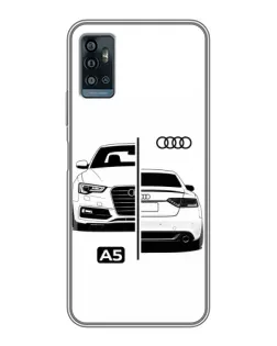 Чохол для ZTE Blade A71 з картинкою «Audi — контрастний дизайн»