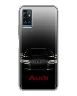 Чохол для ZTE Blade A71 з картинкою «Audi — градієнтний контур»