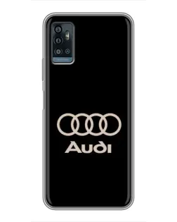 Чохол для ZTE Blade A71 з картинкою «Audi — золотий логотип»
