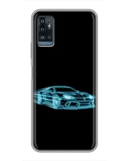 Чехол для ZTE Blade A71 с картинкой «Неоновый контур Lamborghini» Чехол для ZTE Blade A71 с картинкой «Неоновый контур Lamborghini»