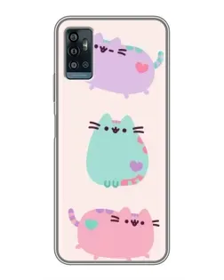 Чехол для ZTE Blade A71 с картинкой «Pusheen трио» Чехол для ZTE Blade A71 с картинкой «Pusheen трио»