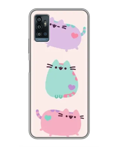 Чохол для ZTE Blade A71 з картинкою «Pusheen тріо» Чохол для ZTE Blade A71 з картинкою «Pusheen тріо»