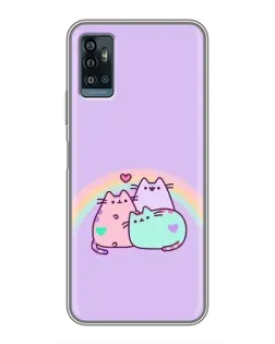Чохол для ZTE Blade A71 з картинкою «Веселкові Пушини»
