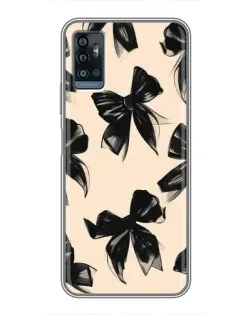 Чохол для ZTE Blade A71 з картинкою «Патерн чорні банти» Чохол для ZTE Blade A71 з картинкою «Патерн чорні банти»