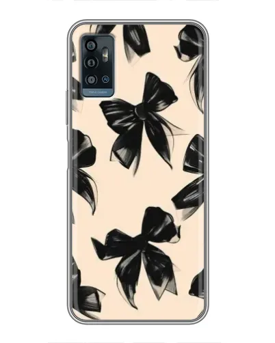 Чохол для ZTE Blade A71 з картинкою «Патерн чорні банти» Чохол для ZTE Blade A71 з картинкою «Патерн чорні банти»