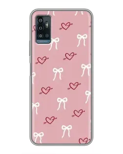 Чохол для ZTE Blade A71 з картинкою «Серця та банти» Чохол для ZTE Blade A71 з картинкою «Серця та банти»
