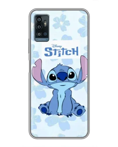 Чохол для ZTE Blade A71 з картинкою «Stitch серед квітів»