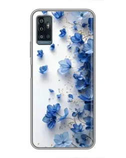 Чохол для ZTE Blade A71 з картинкою «Блакитний квітковий каскад» Чохол для ZTE Blade A71 з картинкою «Блакитний квітковий каскад»