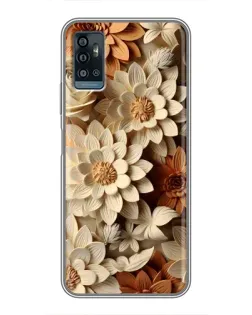 Чохол для ZTE Blade A71 з картинкою «Бежевий флористичний декор» Чохол для ZTE Blade A71 з картинкою «Бежевий флористичний декор»