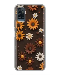 Чохол для ZTE Blade A71 з картинкою «Візерунок з маленьких соняшників» Чохол для ZTE Blade A71 з картинкою «Візерунок з маленьких соняшників»