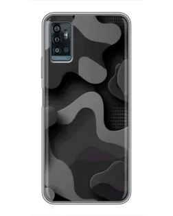 Чехол для ZTE Blade A71 с картинкой «Темный абстрактный камуфляж» Чехол для ZTE Blade A71 с картинкой «Темный абстрактный камуфляж»
