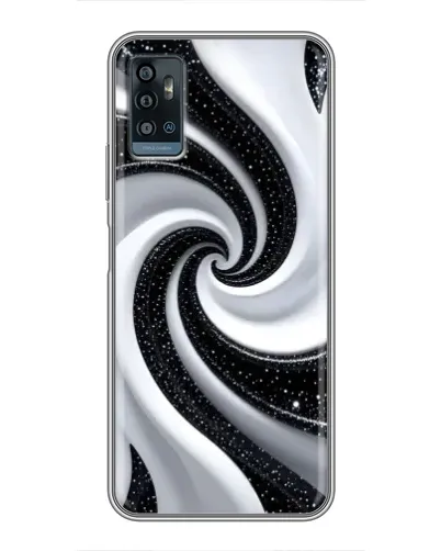 Чохол для ZTE Blade A71 з картинкою «Чорно-біла спіраль» Чохол для ZTE Blade A71 з картинкою «Чорно-біла спіраль»