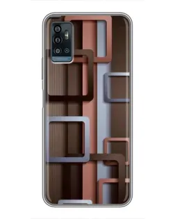 Чехол для ZTE Blade A71 с картинкой «Коричневые объемные квадраты» Чехол для ZTE Blade A71 с картинкой «Коричневые объемные квадраты»