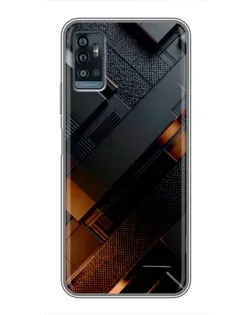 Чехол для ZTE Blade A71 с картинкой «Черные геометрические блоки» Чехол для ZTE Blade A71 с картинкой «Черные геометрические блоки»