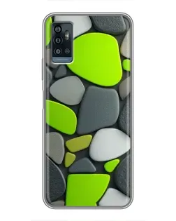Чехол для ZTE Blade A71 с картинкой «Яркая неоновая галька» Чехол для ZTE Blade A71 с картинкой «Яркая неоновая галька»