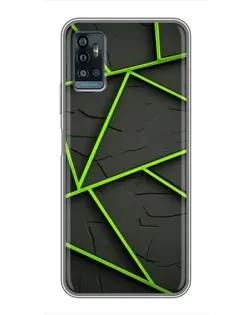 Чехол для ZTE Blade A71 с картинкой «Зеленые геометрические линии» Чехол для ZTE Blade A71 с картинкой «Зеленые геометрические линии»