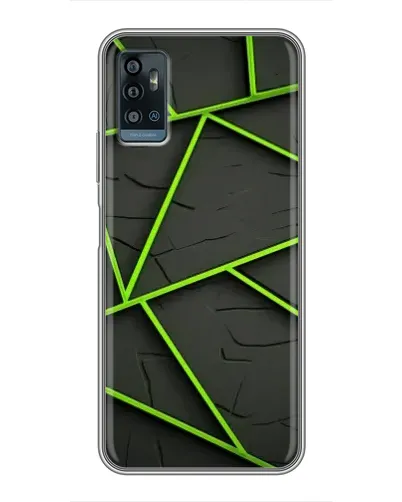 Чохол для ZTE Blade A71 з картинкою «Зелені геометричні лінії» Чохол для ZTE Blade A71 з картинкою «Зелені геометричні лінії»
