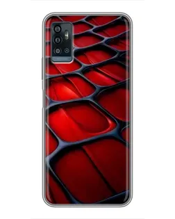 Чехол для ZTE Blade A71 с картинкой «Красная глянцевая сетка» Чехол для ZTE Blade A71 с картинкой «Красная глянцевая сетка»