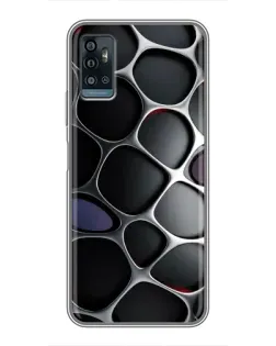 Чехол для ZTE Blade A71 с картинкой «Объемная темная решетка» Чехол для ZTE Blade A71 с картинкой «Объемная темная решетка»