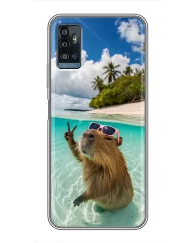 Чехол для ZTE Blade A71 с картинкой «Капибара на море» Чехол для ZTE Blade A71 с картинкой «Капибара на море»