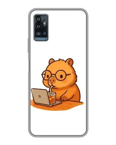 Чехол для ZTE Blade A71 с картинкой «Капибара с ноутбуком» Чехол для ZTE Blade A71 с картинкой «Капибара с ноутбуком»