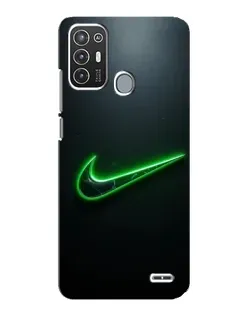 Чехол для ZTE Blade A72 с картинкой «Неоновый контур Nike»