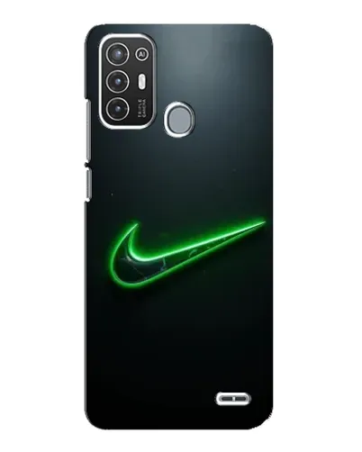 Чехол для ZTE Blade A72 с картинкой «Неоновый контур Nike»