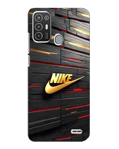 Чехол для ZTE Blade A72 с картинкой «Золотой Nike на металле»