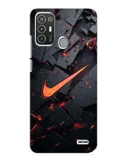 Чехол для ZTE Blade A72 с картинкой «Nike — эффект разломов»