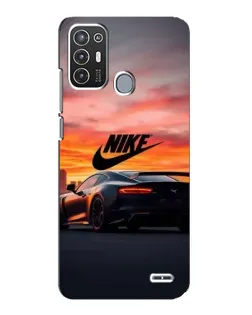 Чехол для ZTE Blade A72 с картинкой «Nike и суперкар»