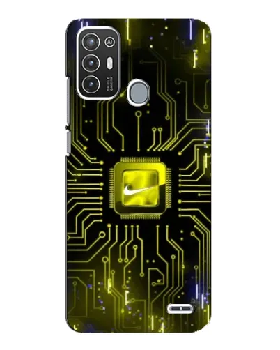 Чехол для ZTE Blade A72 с картинкой «Nike — золотая искра»