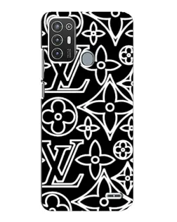 Чехол для ZTE Blade A72 с картинкой «Черно-белый узор LV» Чехол для ZTE Blade A72 с картинкой «Черно-белый узор LV»
