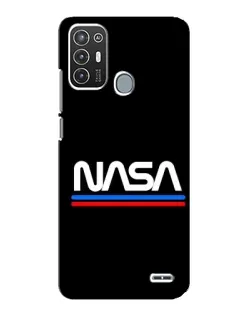 Чехол для ZTE Blade A72 с картинкой «NASA — классика Red Blue»