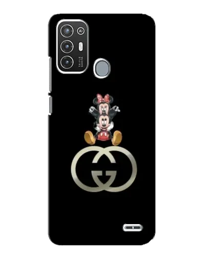 Чехол для ZTE Blade A72 с картинкой «Минни Маус на лого»